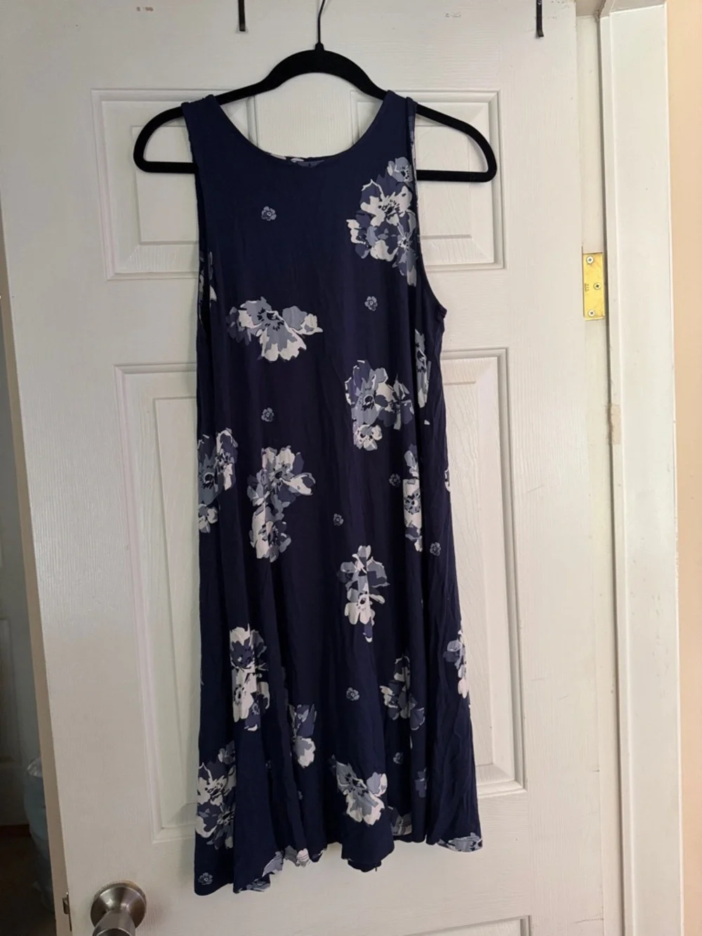 Old Navy Navy Blue Floral Midi Dress - Picture 3 of 3